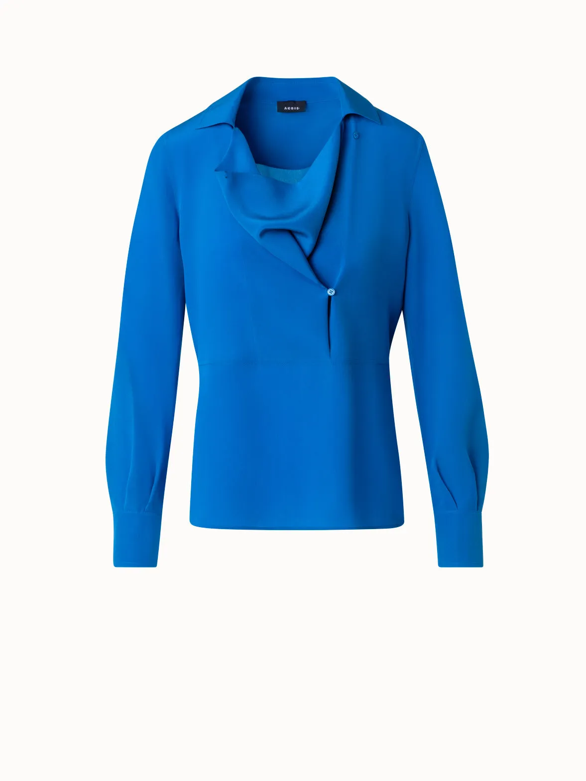 Silk Crêpe Blouse with Draping