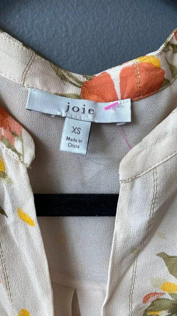 Silk Floral Metallic Blouse