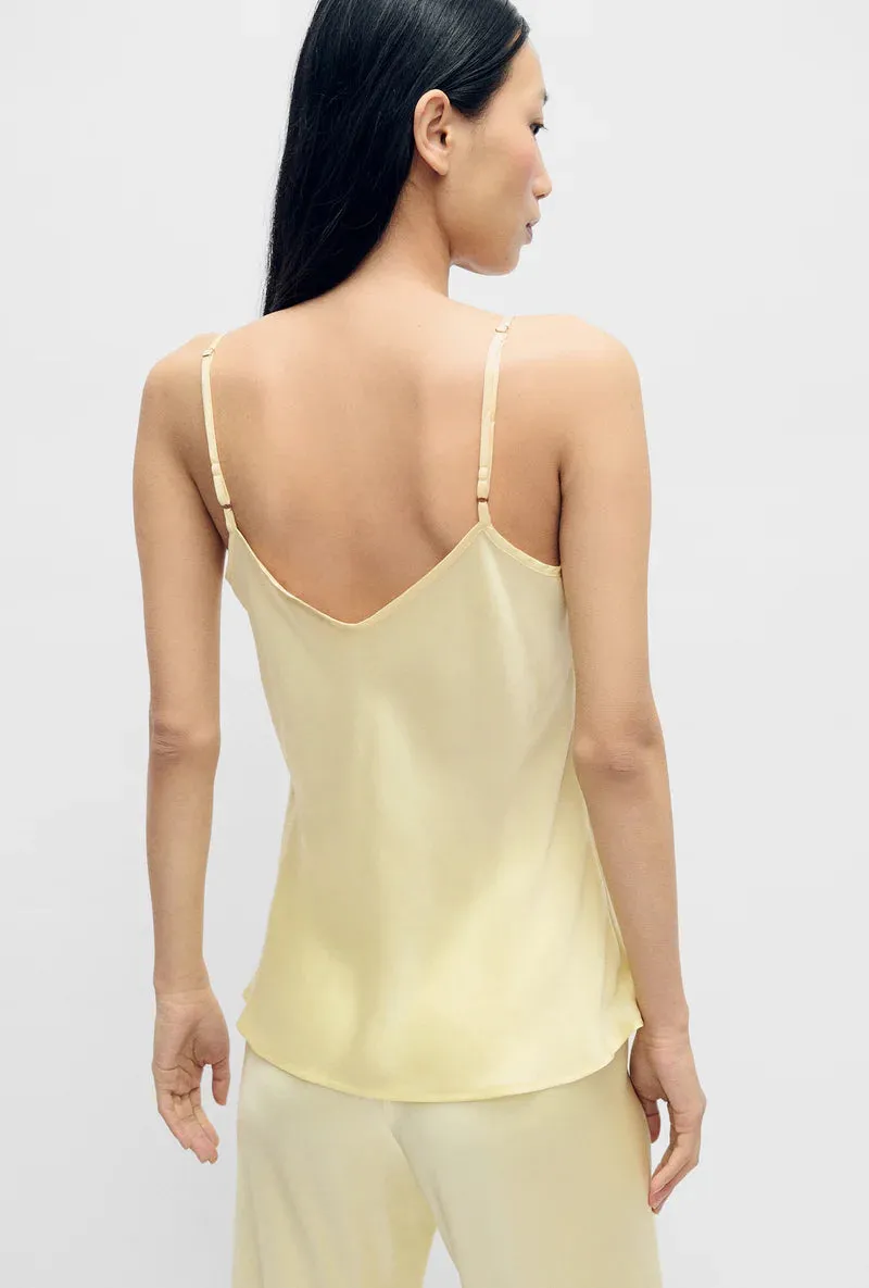 Silk Laundry - Bias Cut Cami Vanilla Flower
