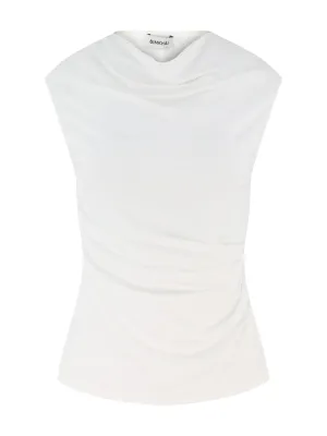 Simkhai Casmi Short Sleeve Top in Ivory