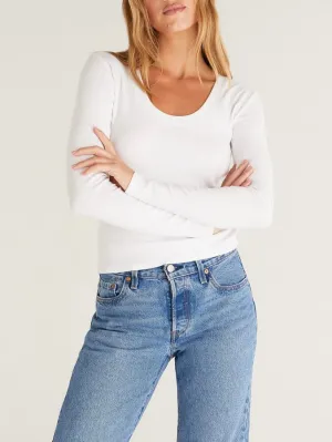 Sirena Long Sleeve Tee - White