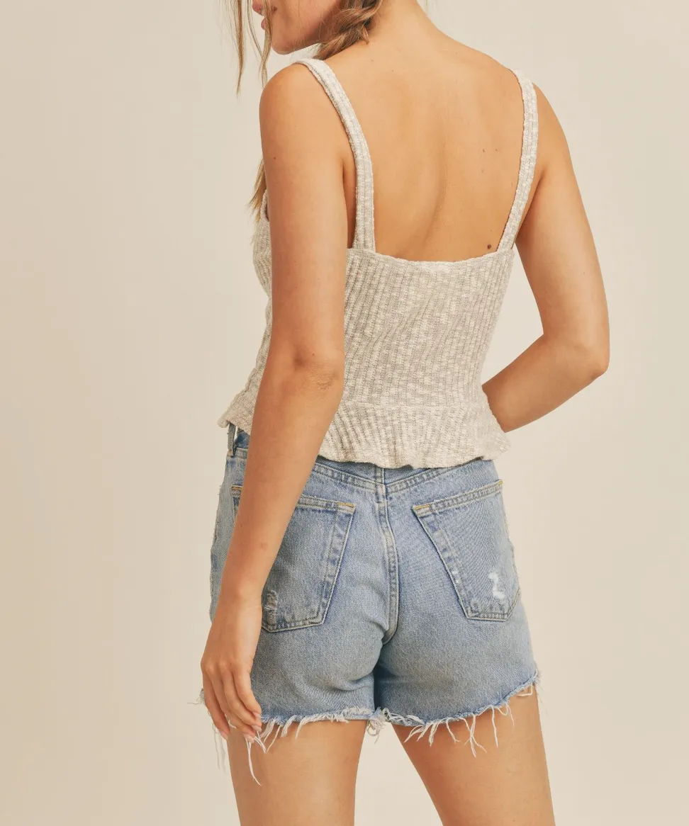 Sleeveless Peplum Tank