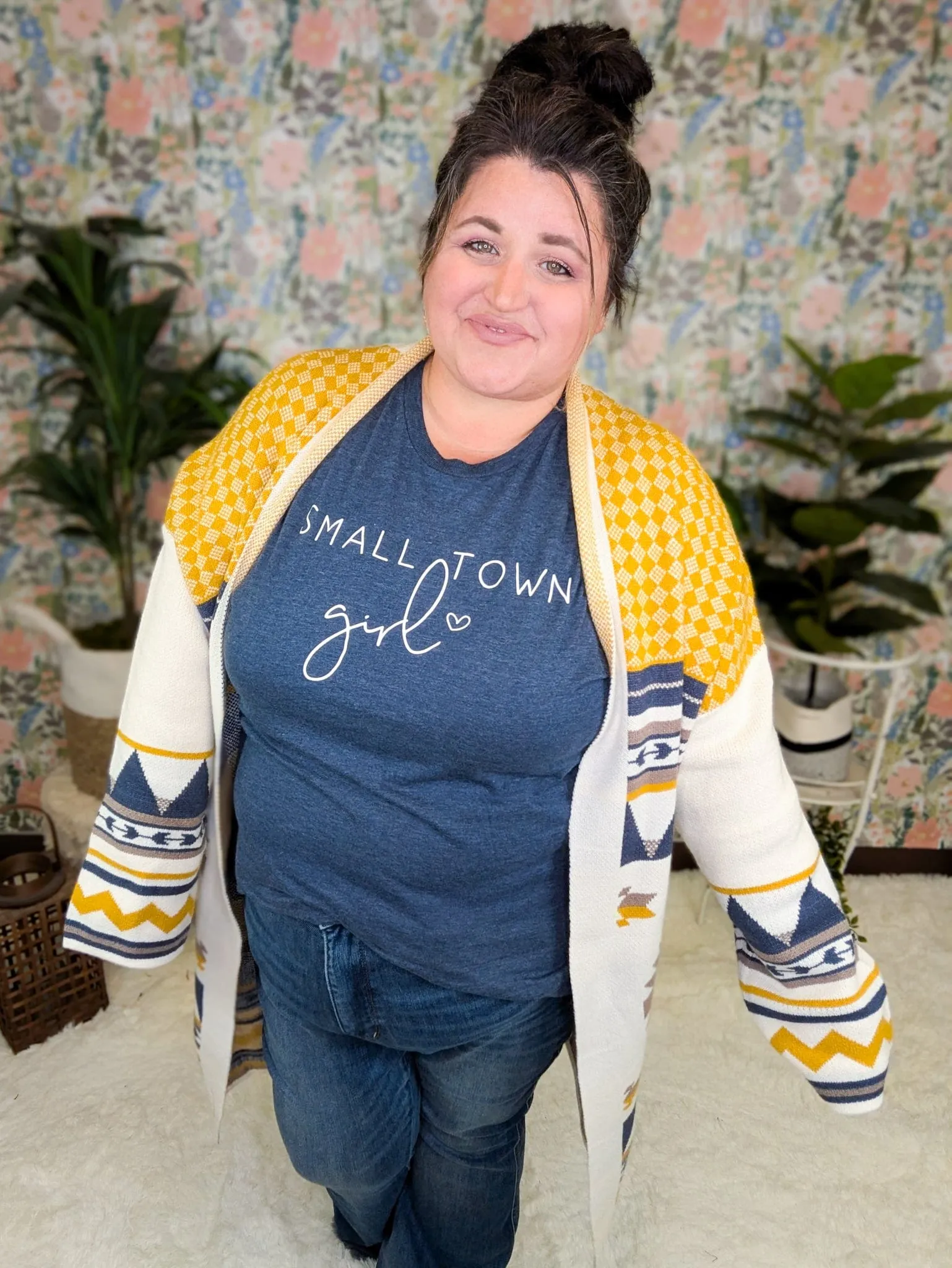 Small Town Girl Navy Tee