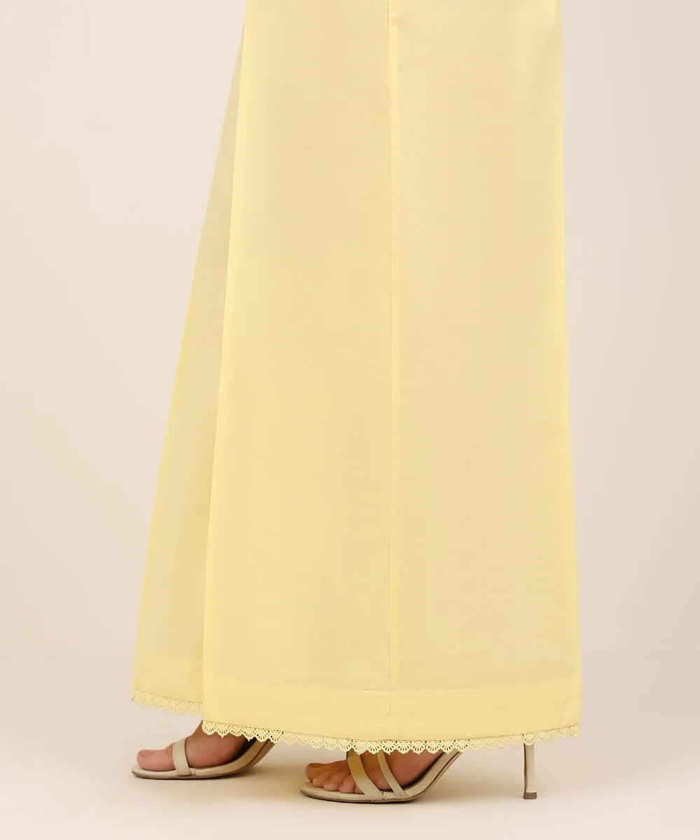 Solid Cambric Flared Pants