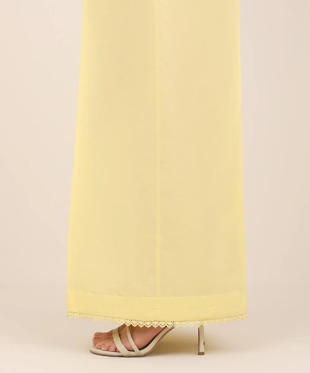 Solid Cambric Flared Pants