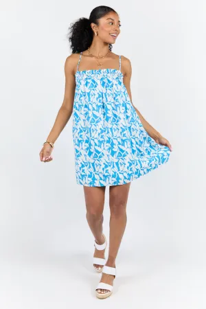 Sparks Fly Blue Printed Shift Dress