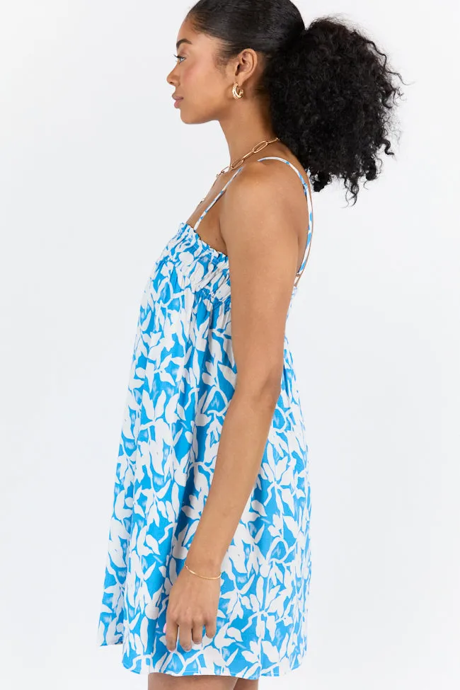 Sparks Fly Blue Printed Shift Dress