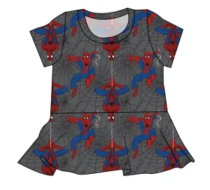 Spectacular Spidey Ladies' Peplum Top