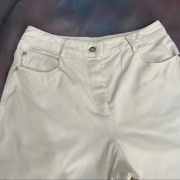 St John Sport High Rise Wide Crop Leg Pants Size 8