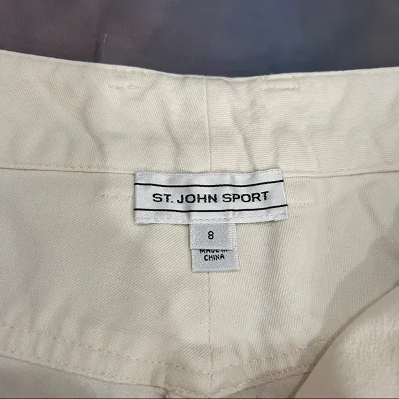 St John Sport High Rise Wide Crop Leg Pants Size 8
