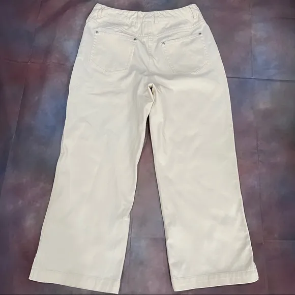 St John Sport High Rise Wide Crop Leg Pants Size 8