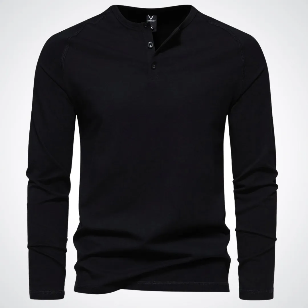 Stephen | Stylish Men's Henley Shirt for Relaxed Comfort