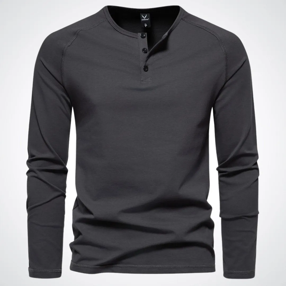 Stephen | Stylish Men's Henley Shirt for Relaxed Comfort