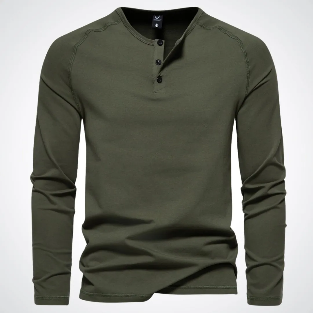 Stephen | Stylish Men's Henley Shirt for Relaxed Comfort