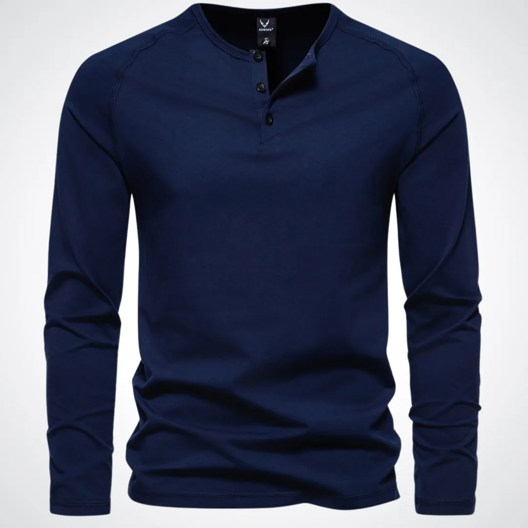 Stephen | Stylish Men's Henley Shirt for Relaxed Comfort