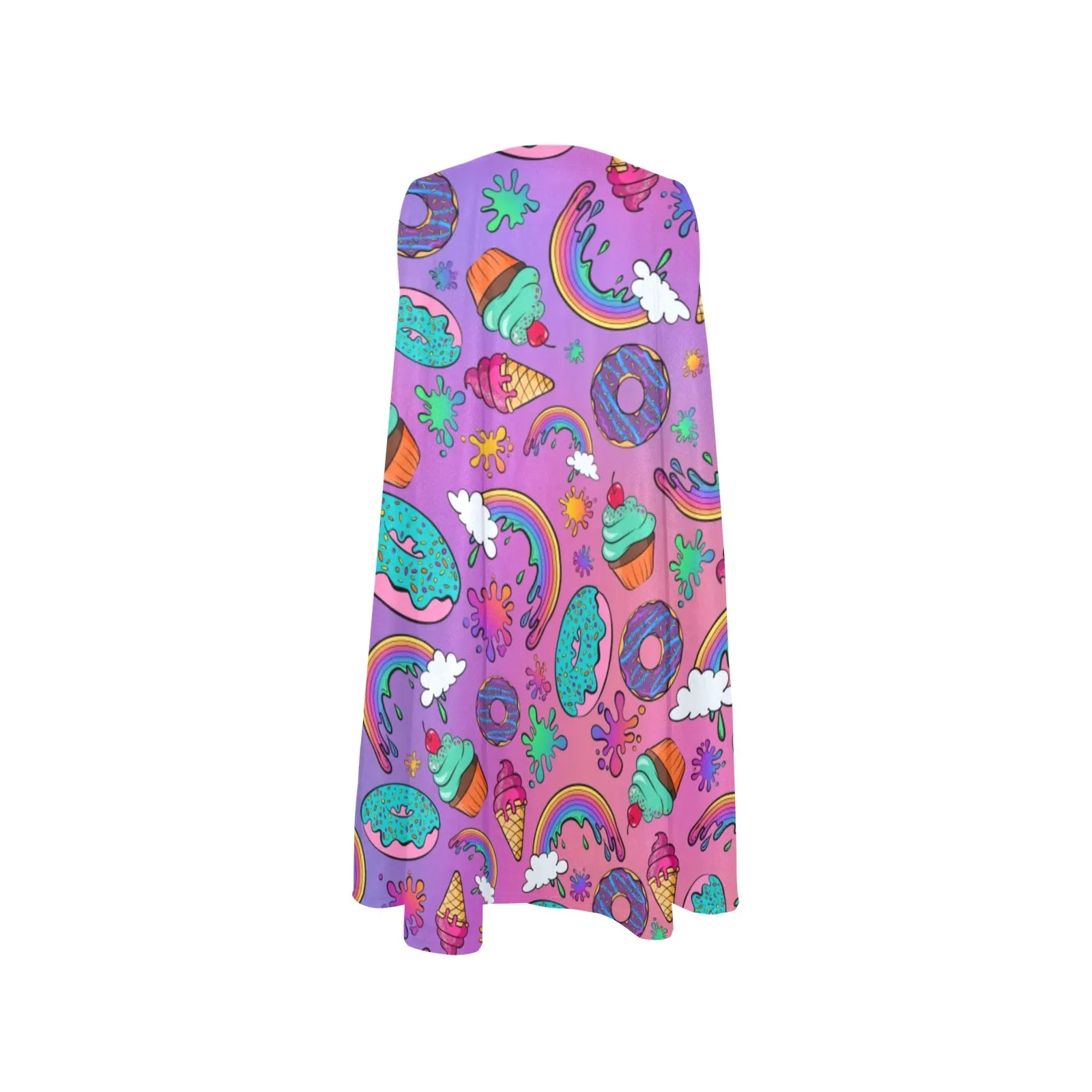 Sugar Rush Rainbow - Flared Shift Dress with Pockets (XS - 3XL)