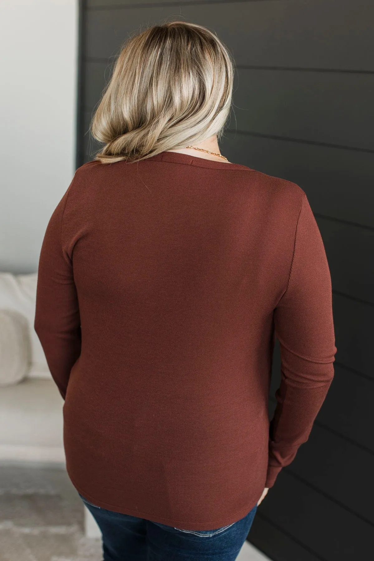Super Lovable Long Sleeve Top- Copper