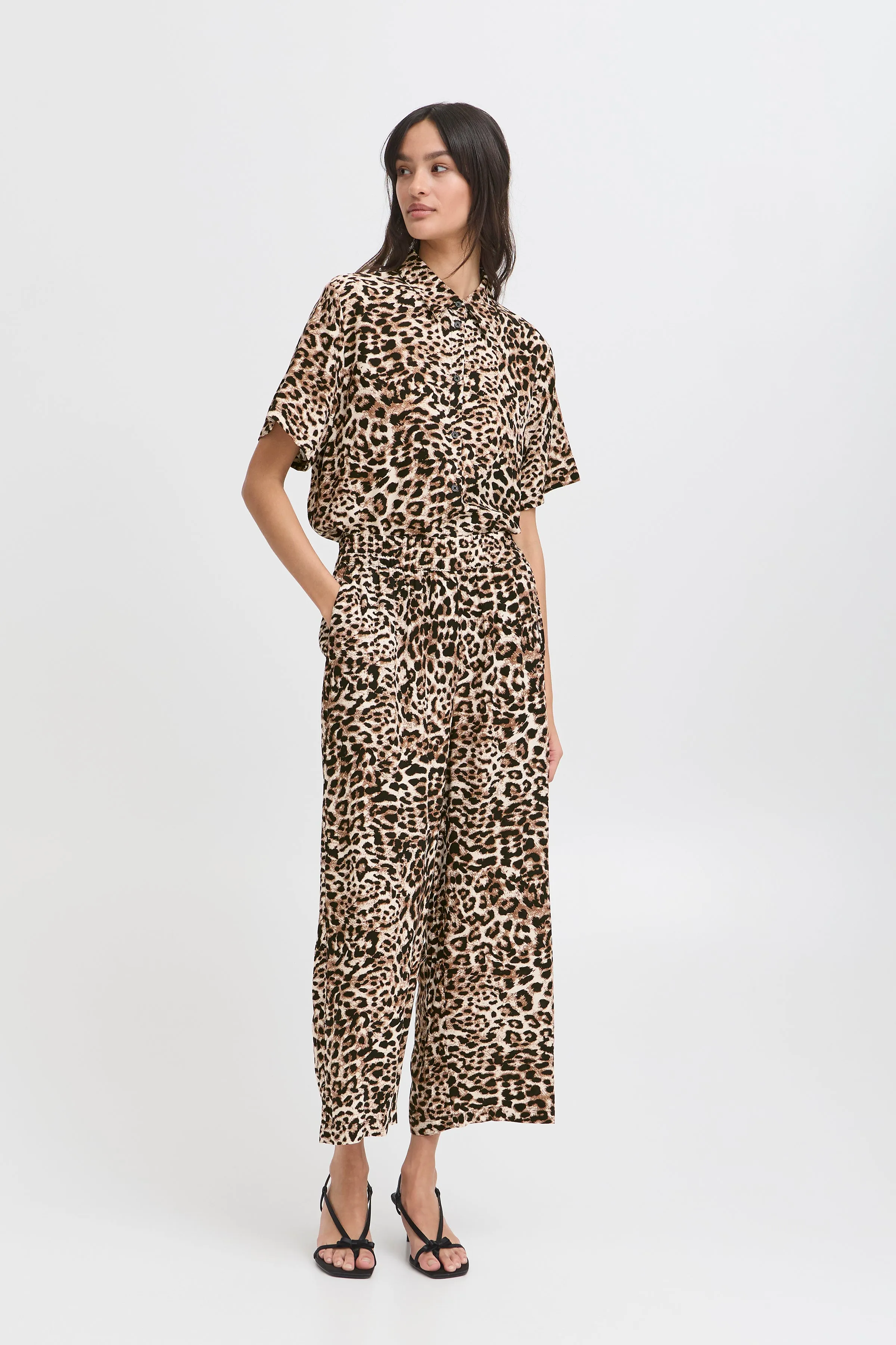 The Joella Cropped Trousers | Leopard