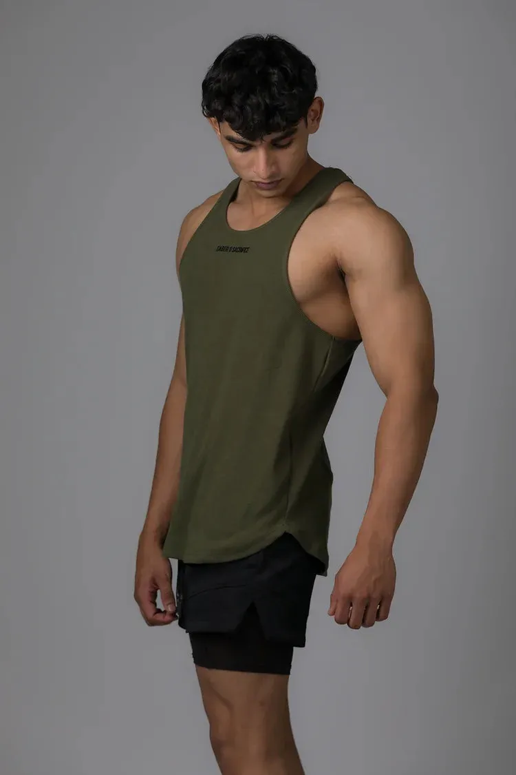 THE RIBBED TANK V2 [OLIVE]