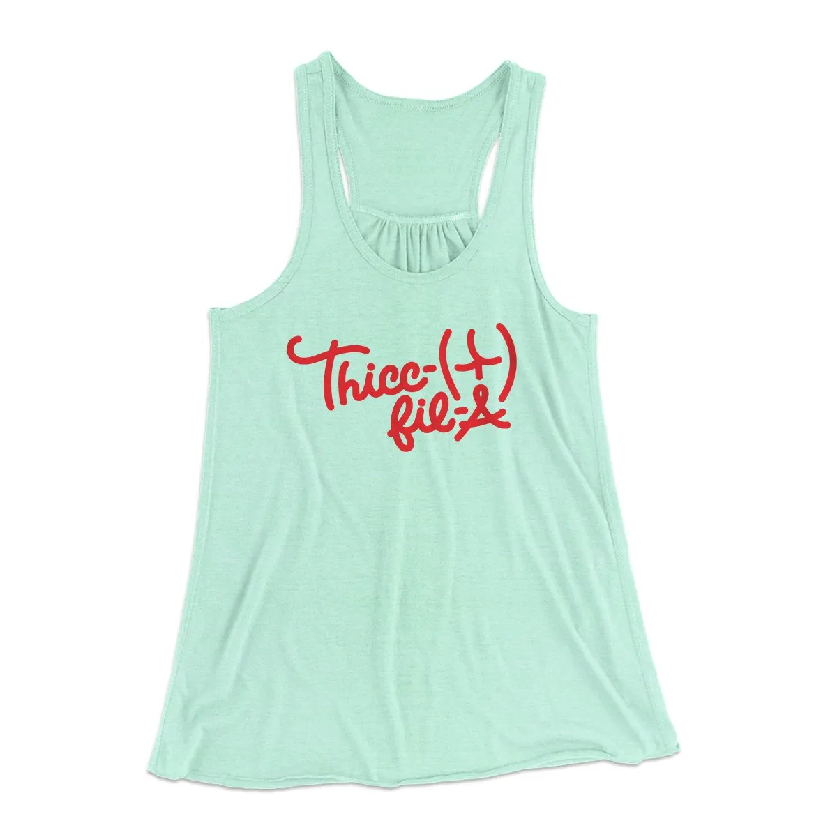 Thicc-Fil-A Funny Women's Flowey Tank Top