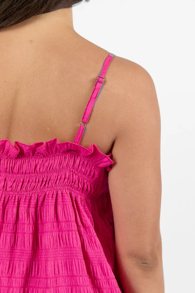Tidal Tango Pink Textured Shift Romper Dress FINAL SALE