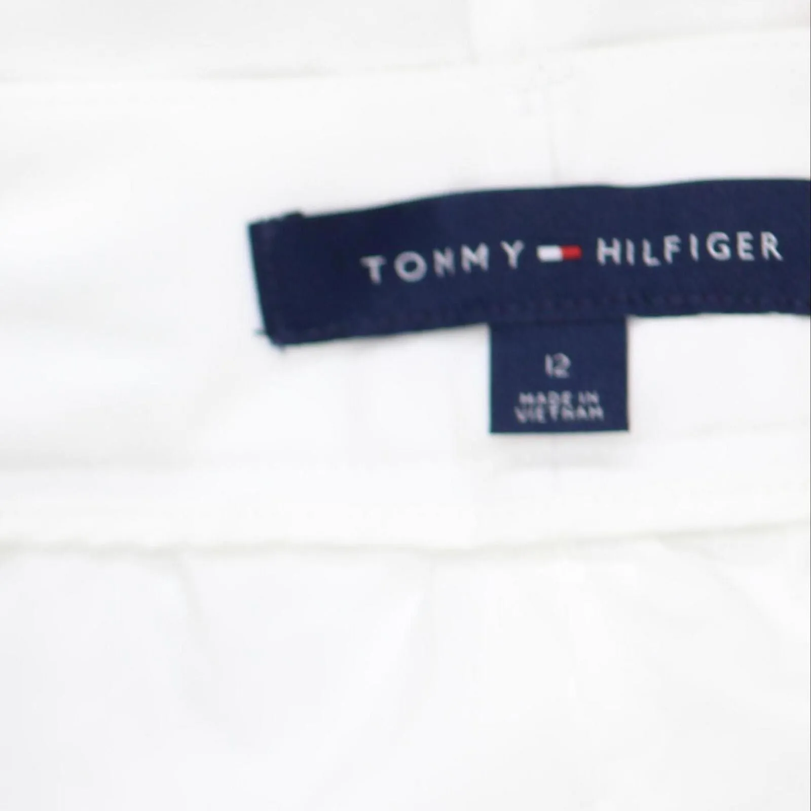 Tommy Hilfiger Womens Ribbon-Trim Ankle Pants T9AKD323 White 12