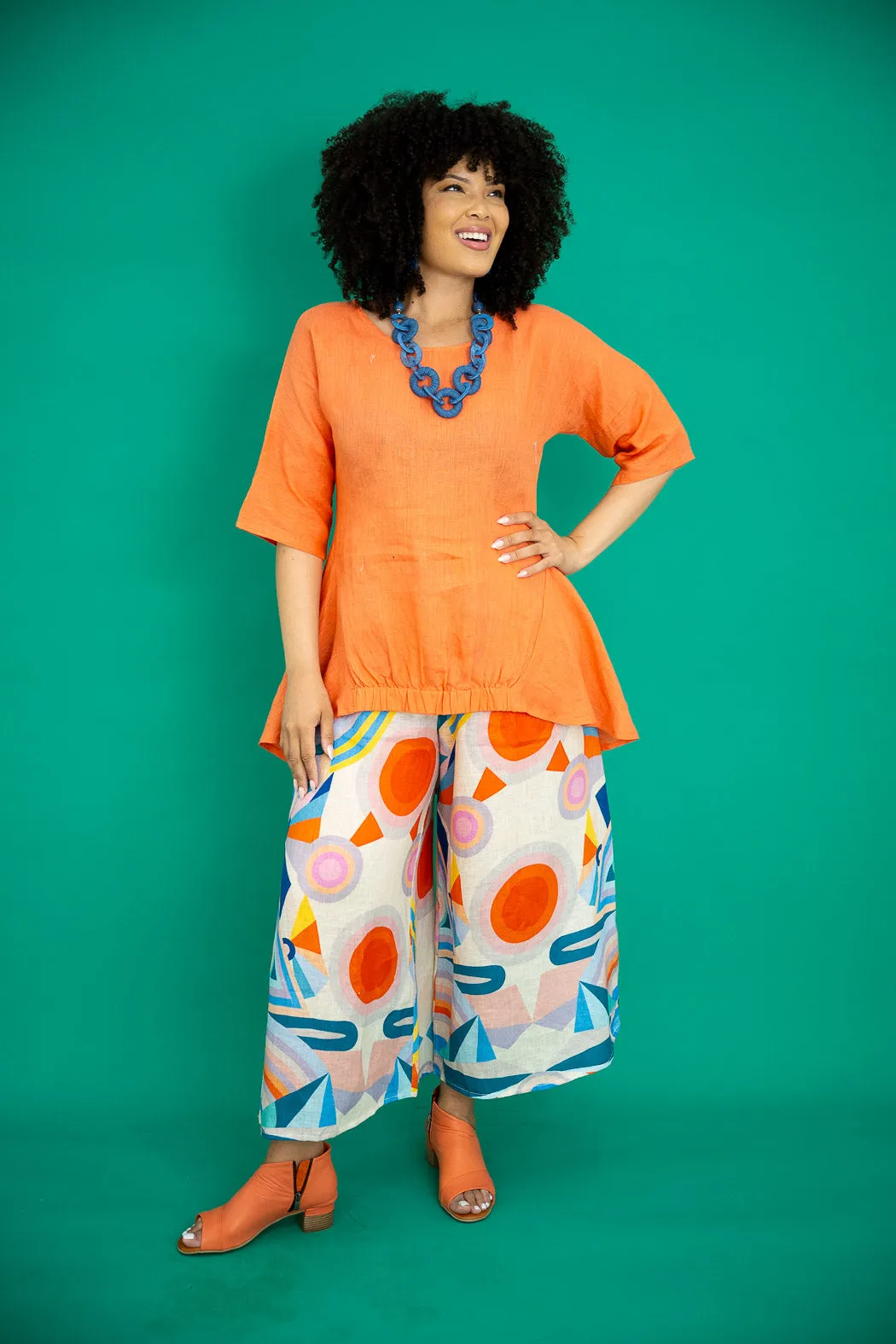 Toorak Peplum Top | Melon