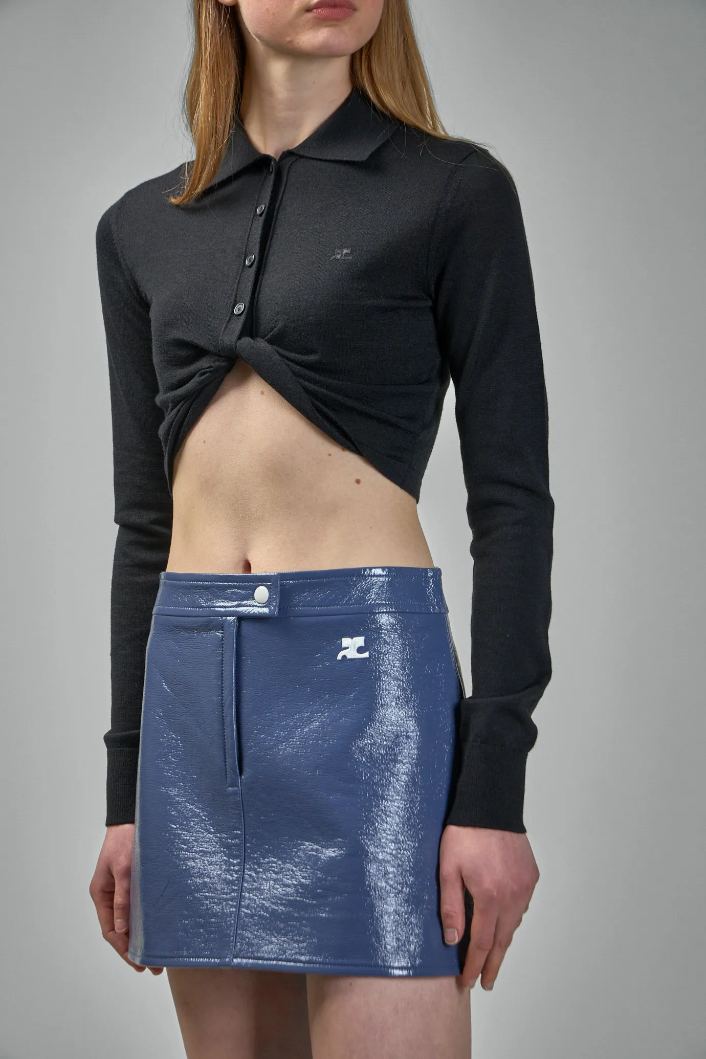 Twist Light Wool Cropped Polo