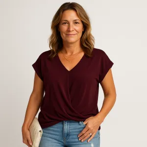Vanya | Elegant Draped Blouse
