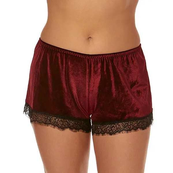 Velvet Tap Pants - Wine/Black -