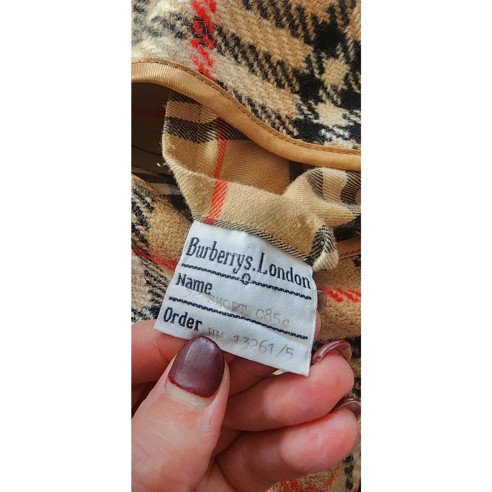 Vintage 80s Womens Burberrys Coat Beige Trench w/Wool Plaid Liner