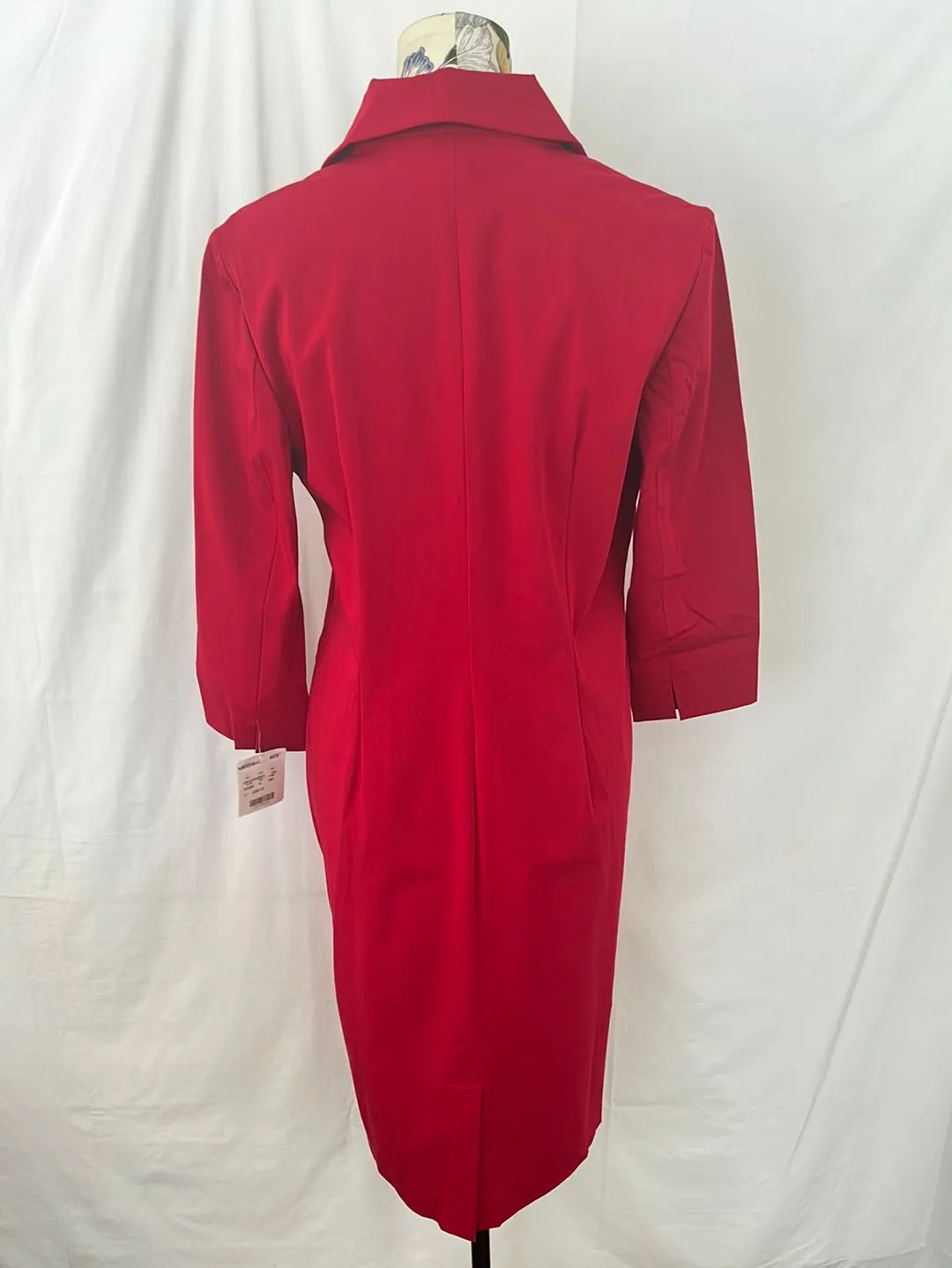 VTG / NWT -- Doncaster Collection red Collared Shift Dress -- 12