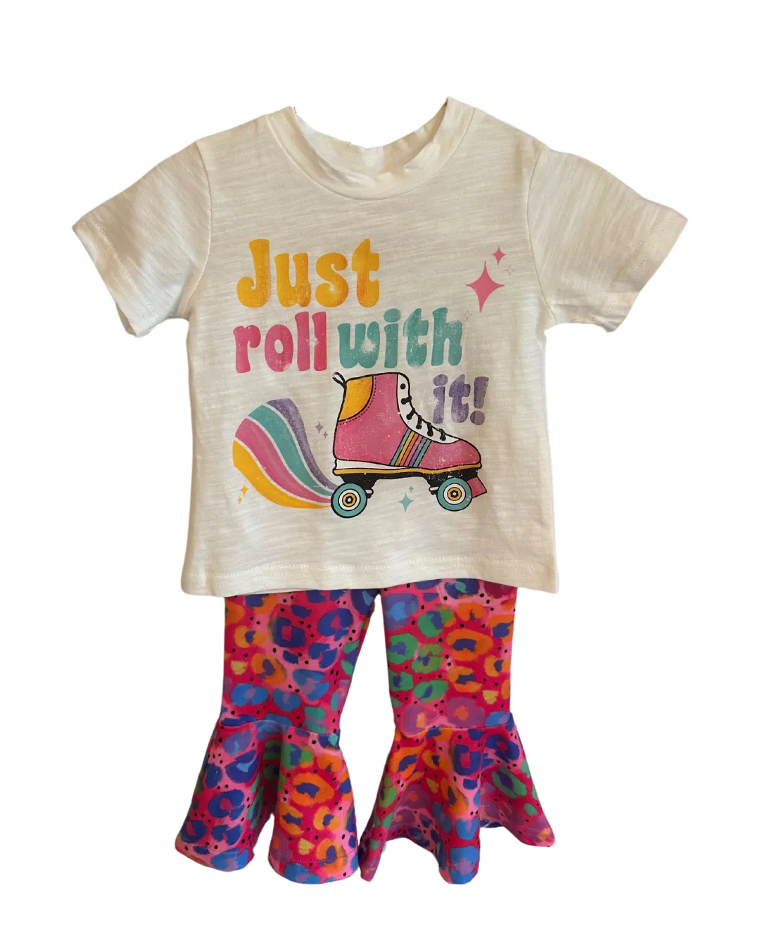 Watercolor Leopard Bell Bottoms