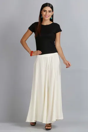 White Flared Palazzo