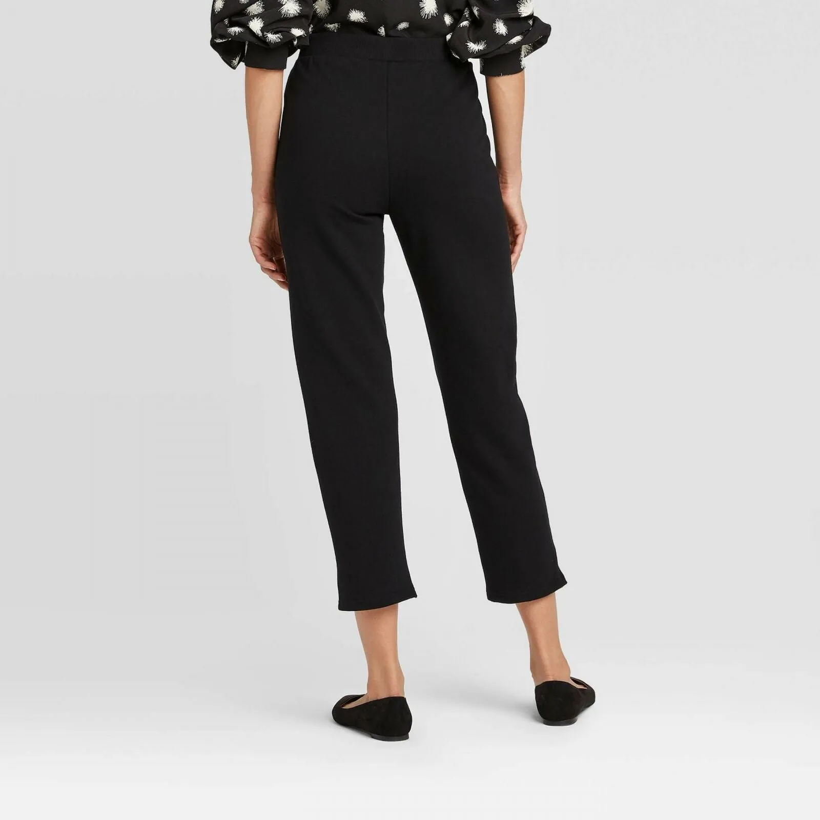 Who What Wear Women's Mid Rise Step Hem Knit Cropped Lounge Pants