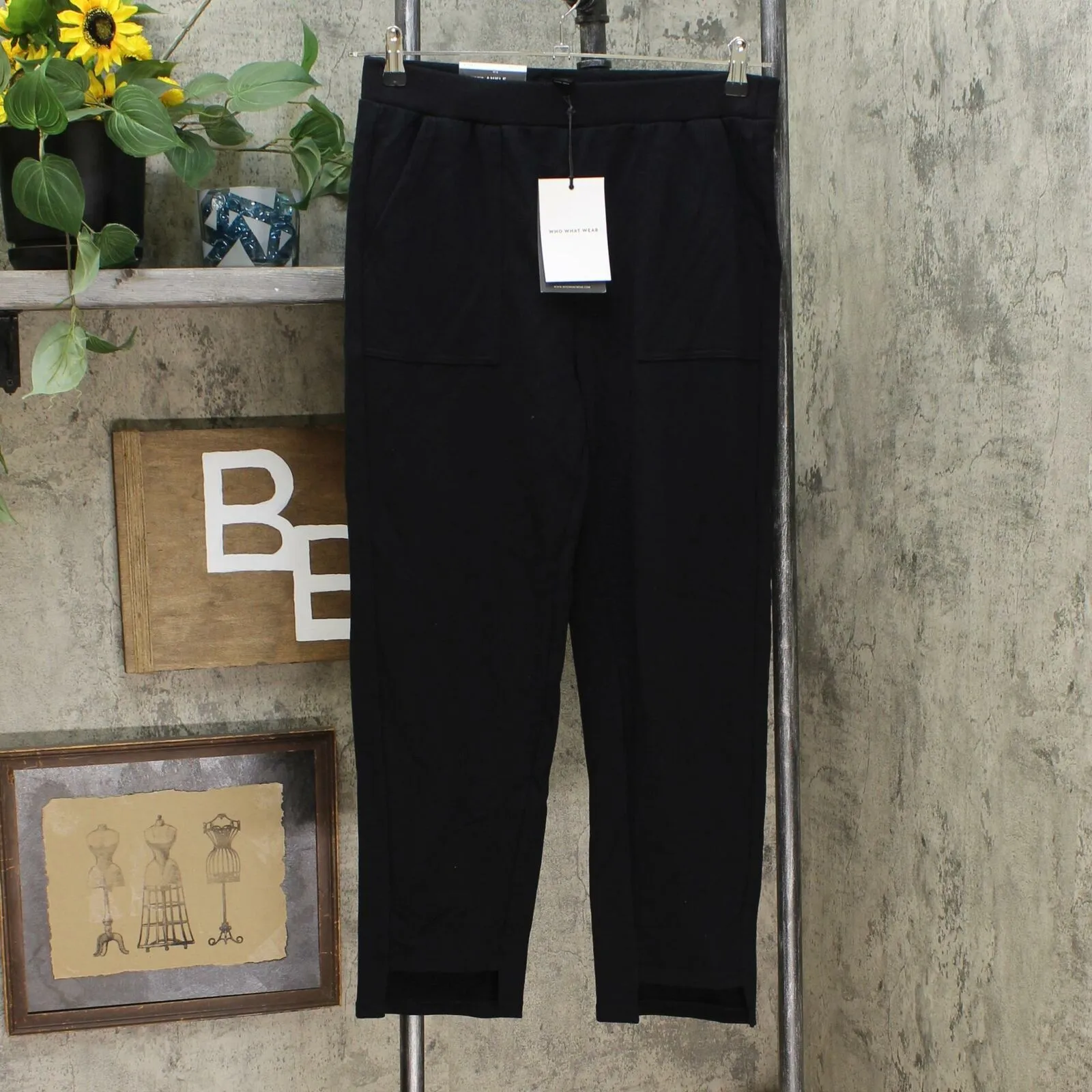 Who What Wear Women's Mid Rise Step Hem Knit Cropped Lounge Pants