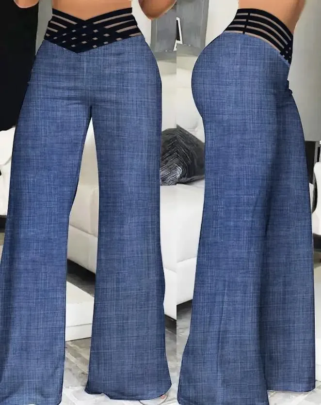 Wide Leg Flared Pants