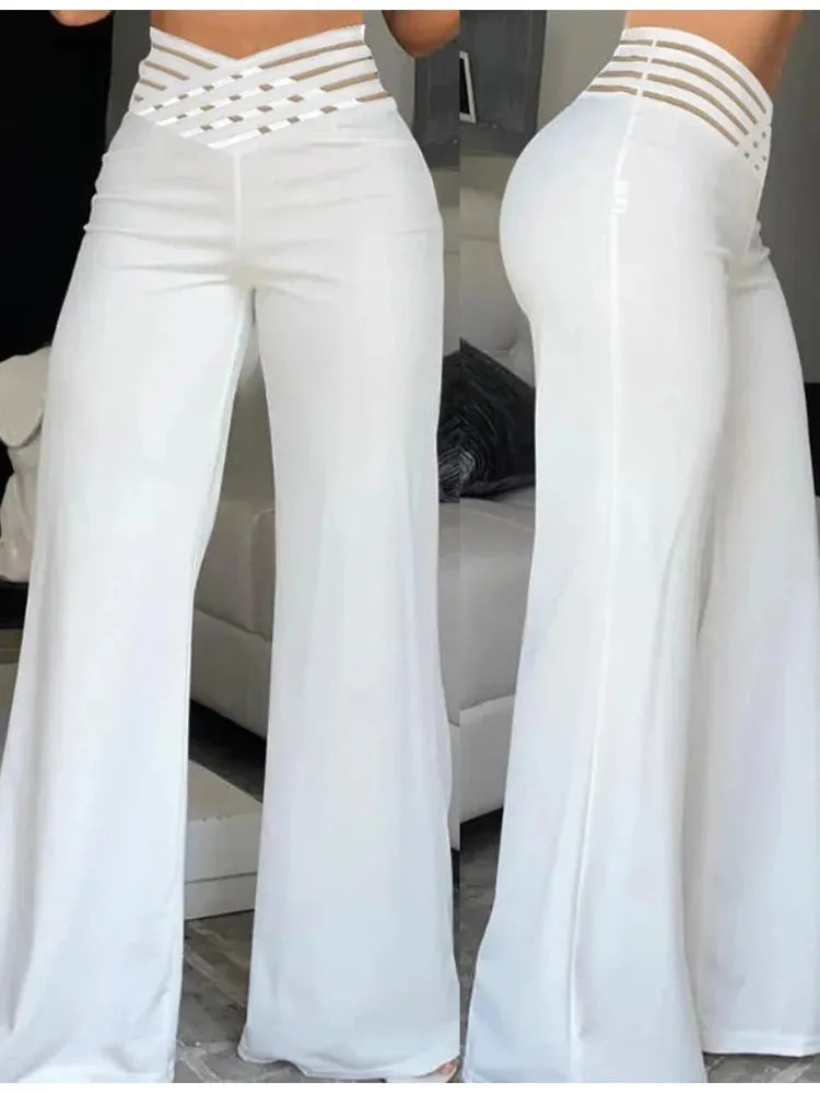 Wide Leg Flared Pants