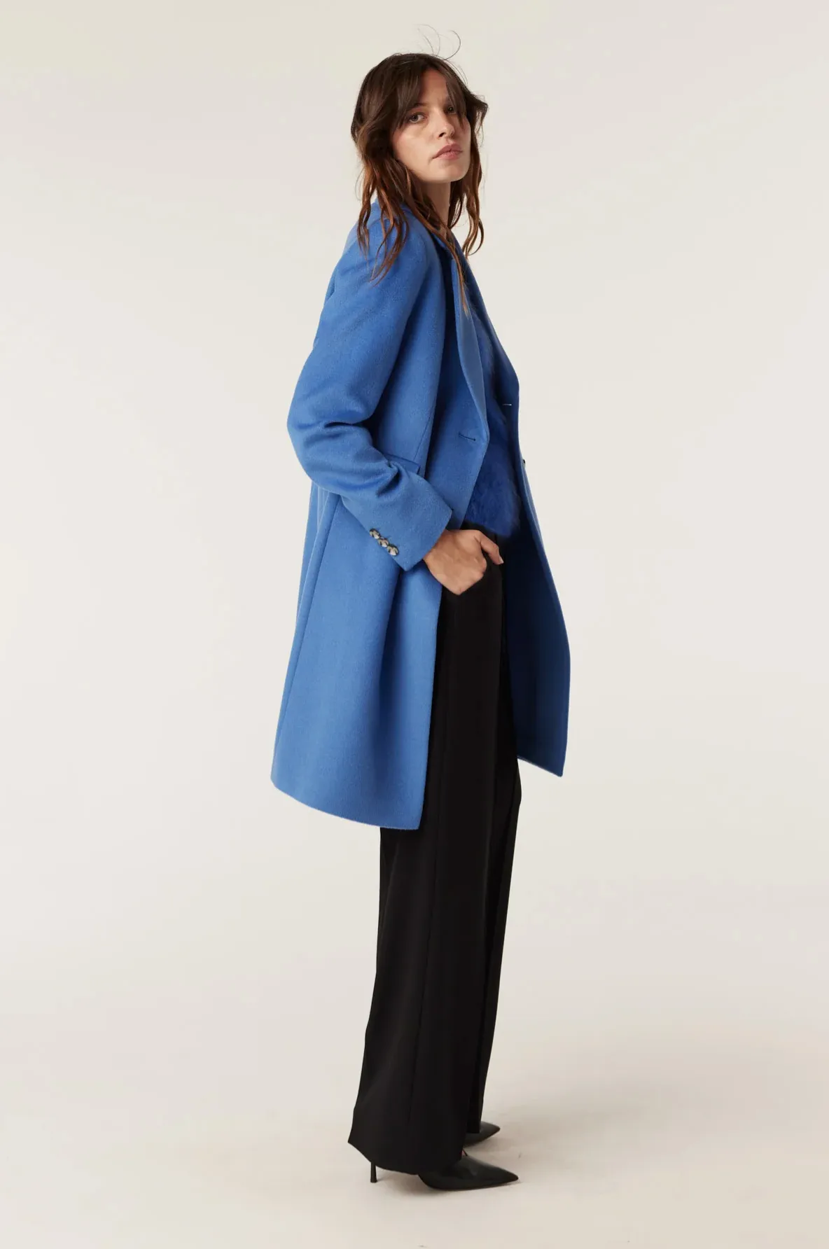 WINDSOR Wool Coat | SKY BLUE