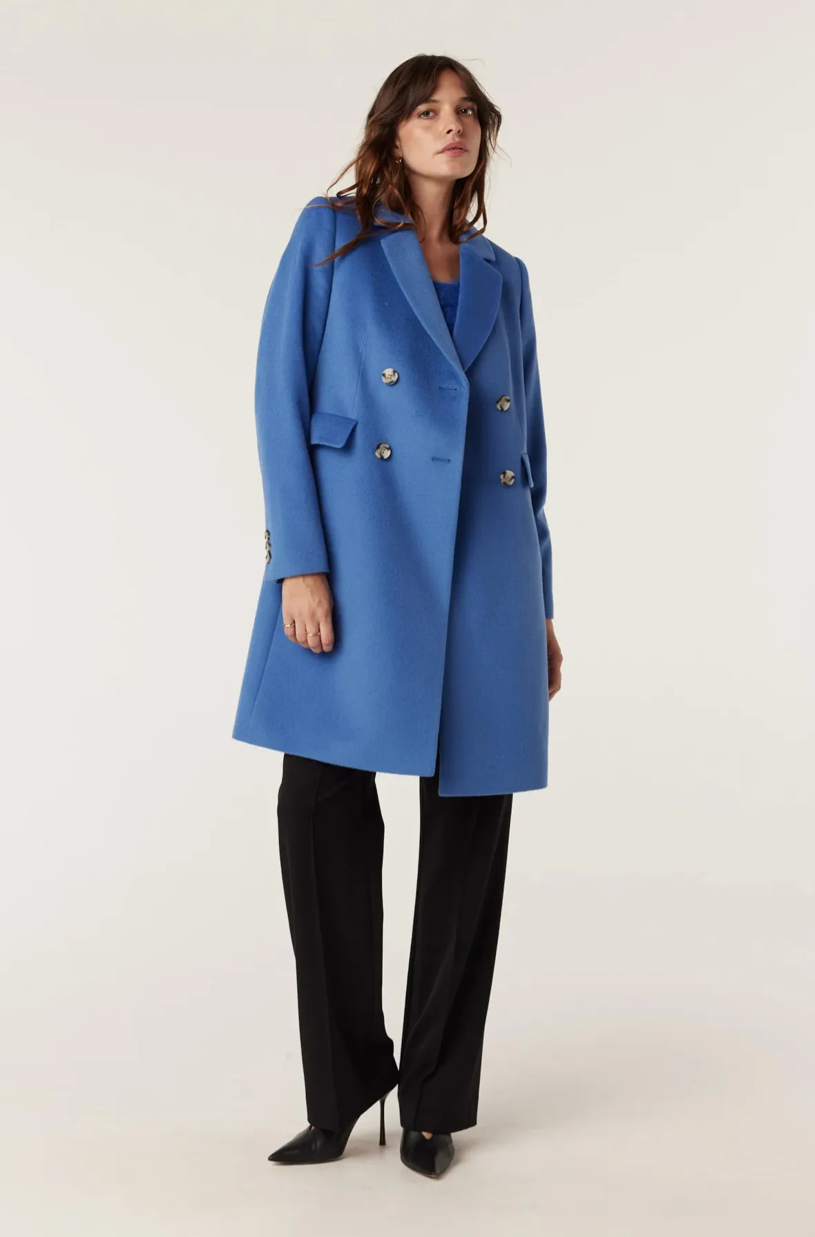 WINDSOR Wool Coat | SKY BLUE