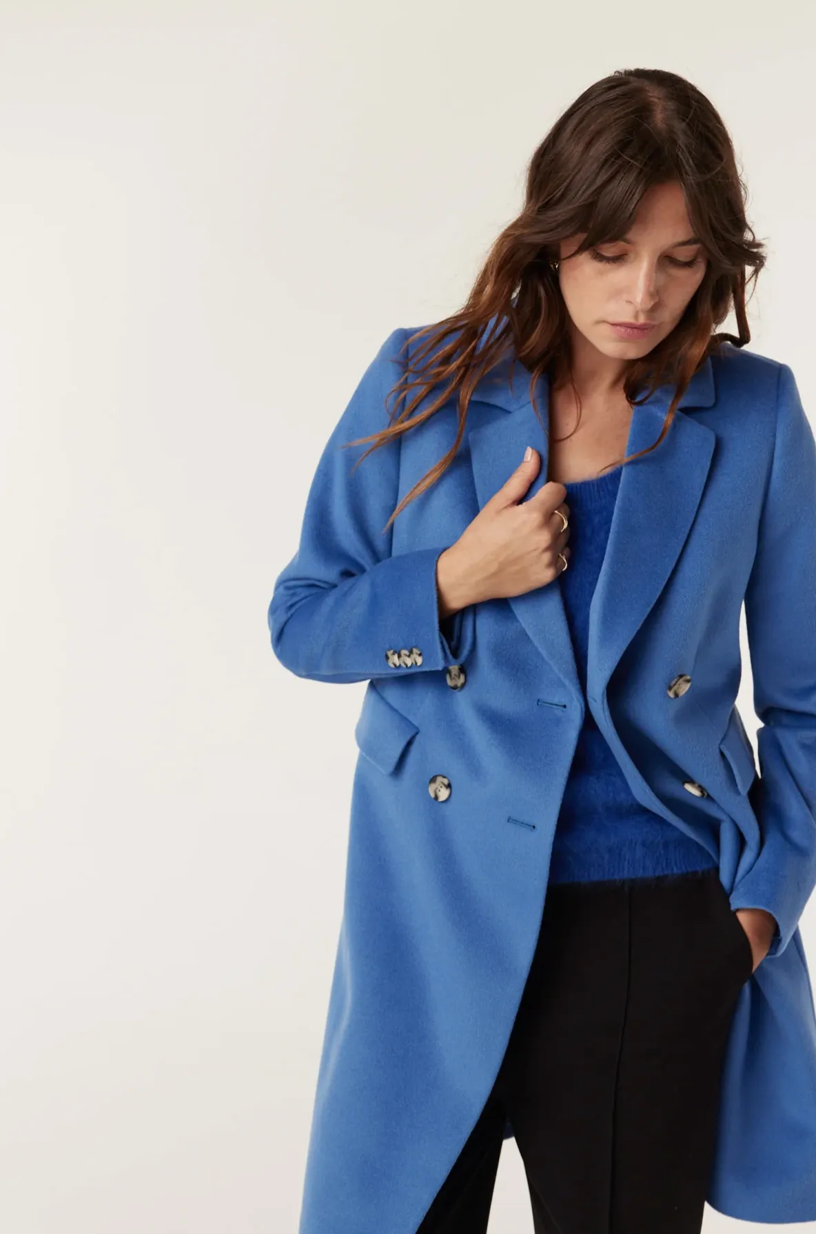 WINDSOR Wool Coat | SKY BLUE