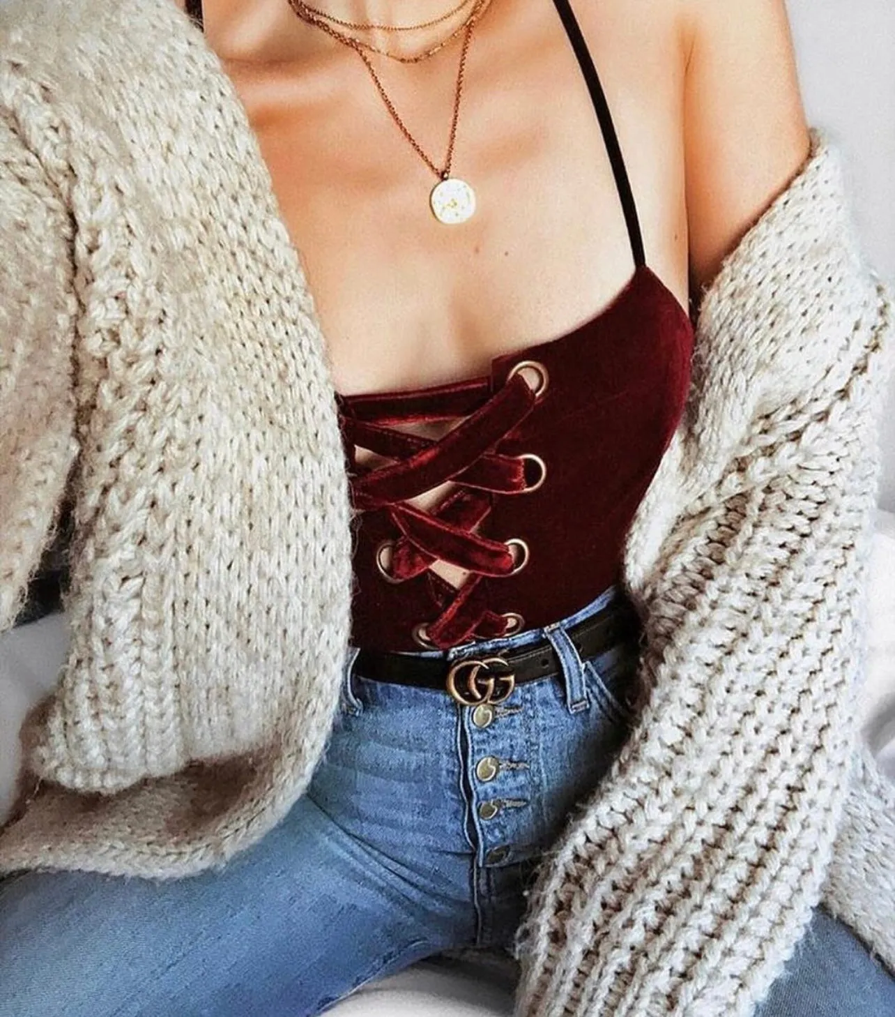 Wish List Wine Velvet Bodysuit