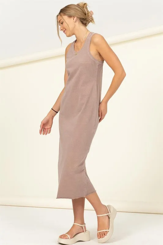 Women's Fun Day Sleeveless Shift Midi Dress