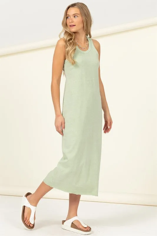 Women's Fun Day Sleeveless Shift Midi Dress