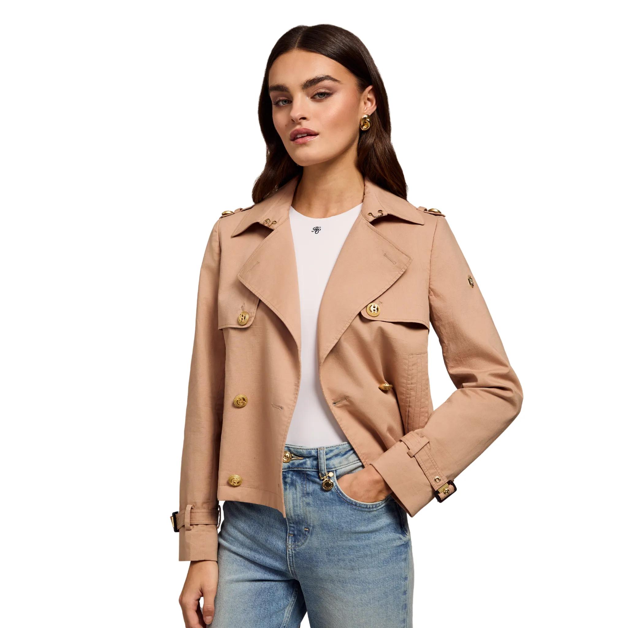 Womens Holland Cooper Nude Buckley Trench Jacket