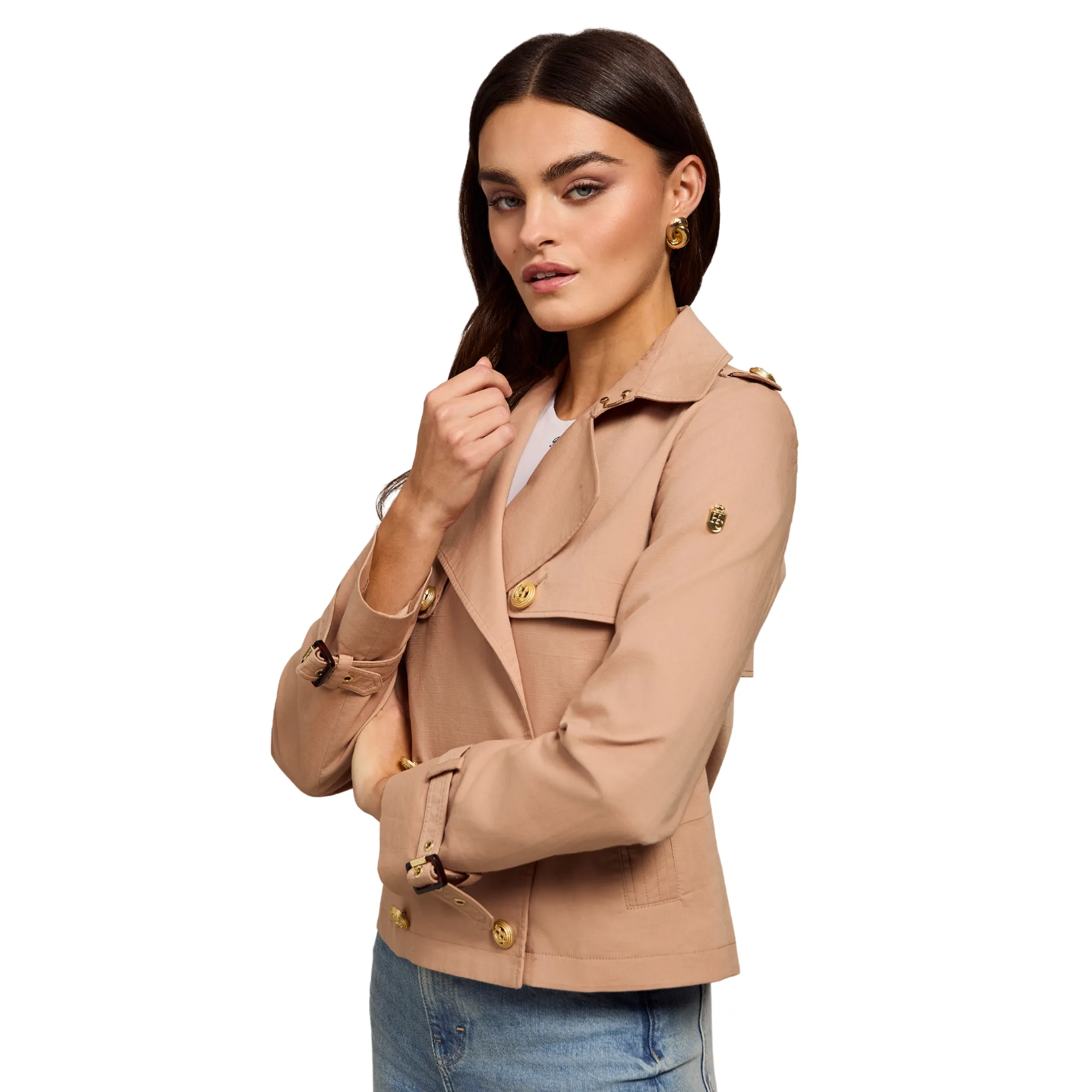 Womens Holland Cooper Nude Buckley Trench Jacket