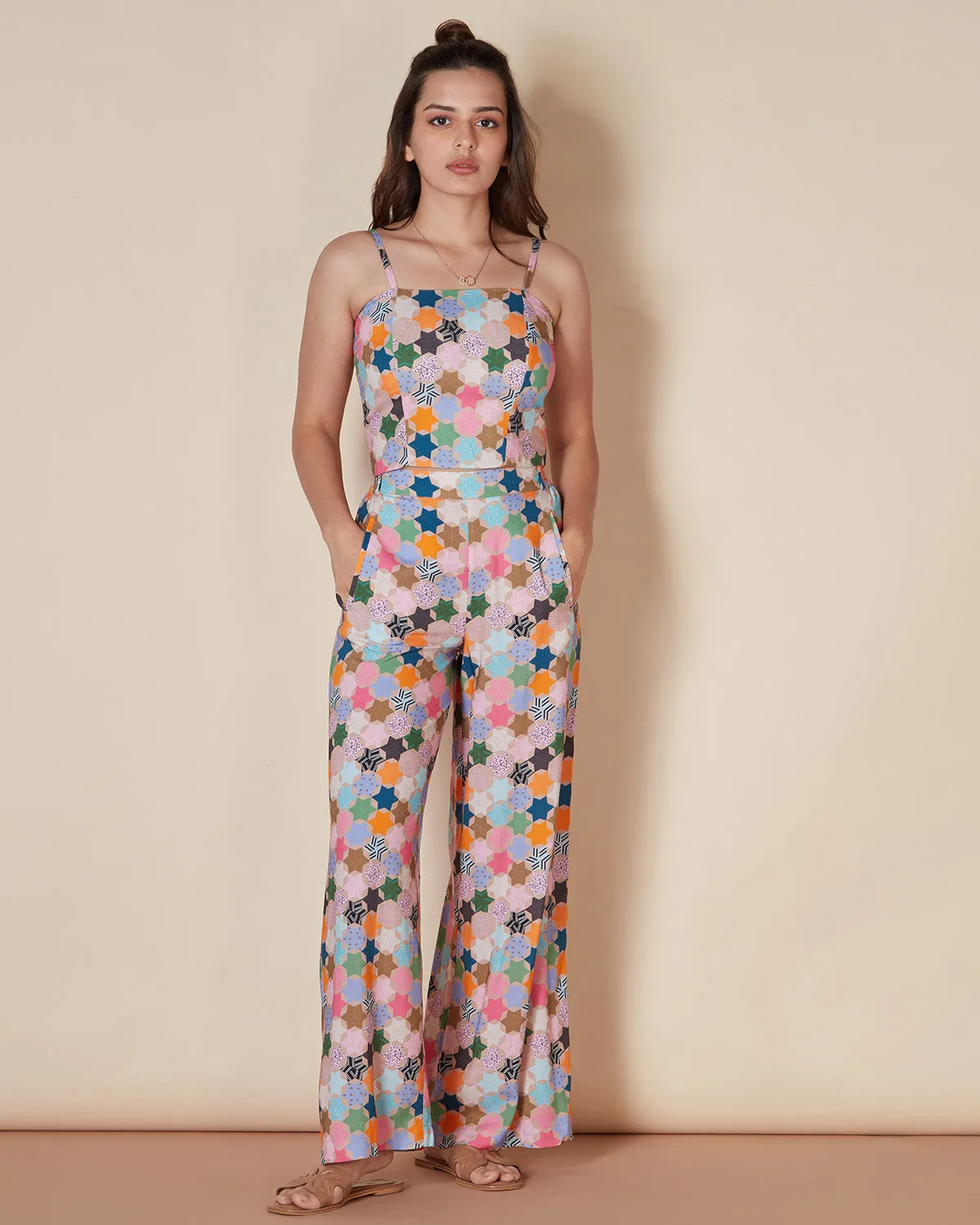 Woodstock Printed Cropped Top