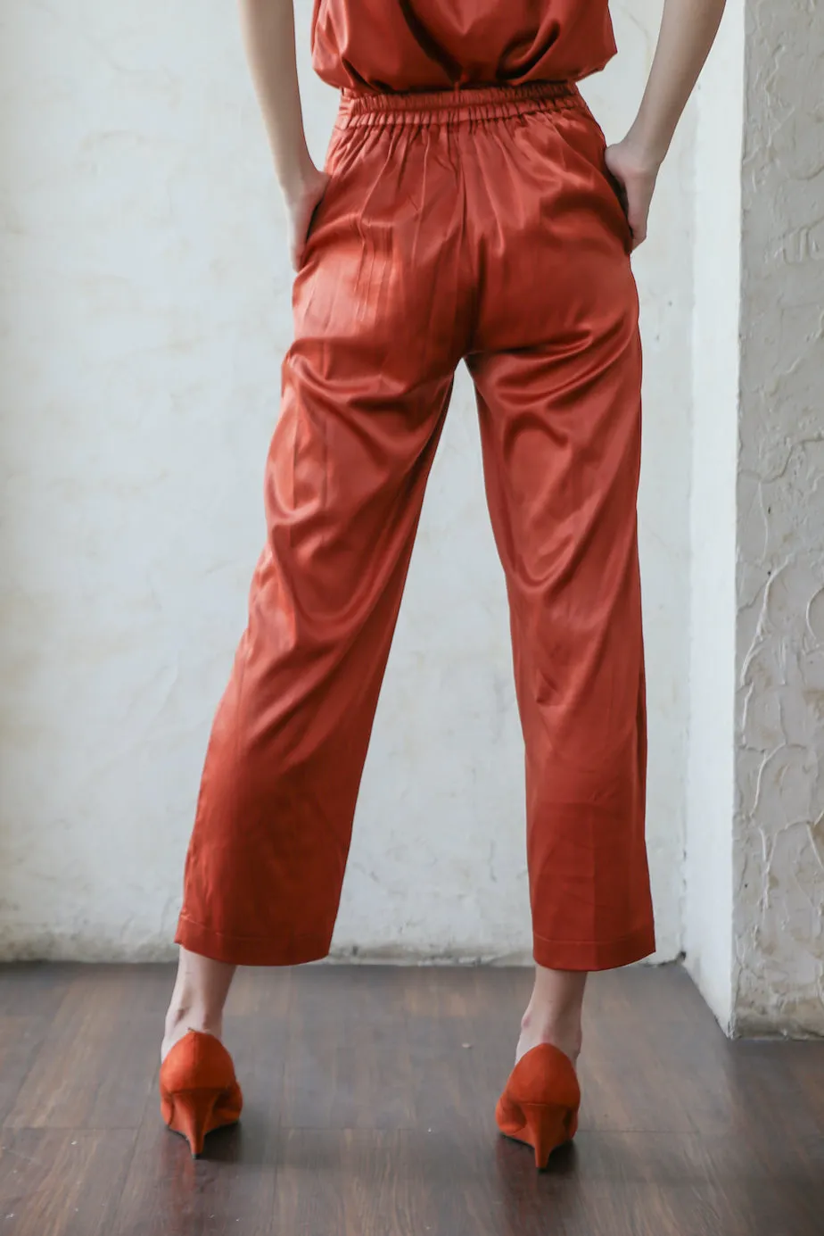 XU PANTS IN DARK PERSIMMON