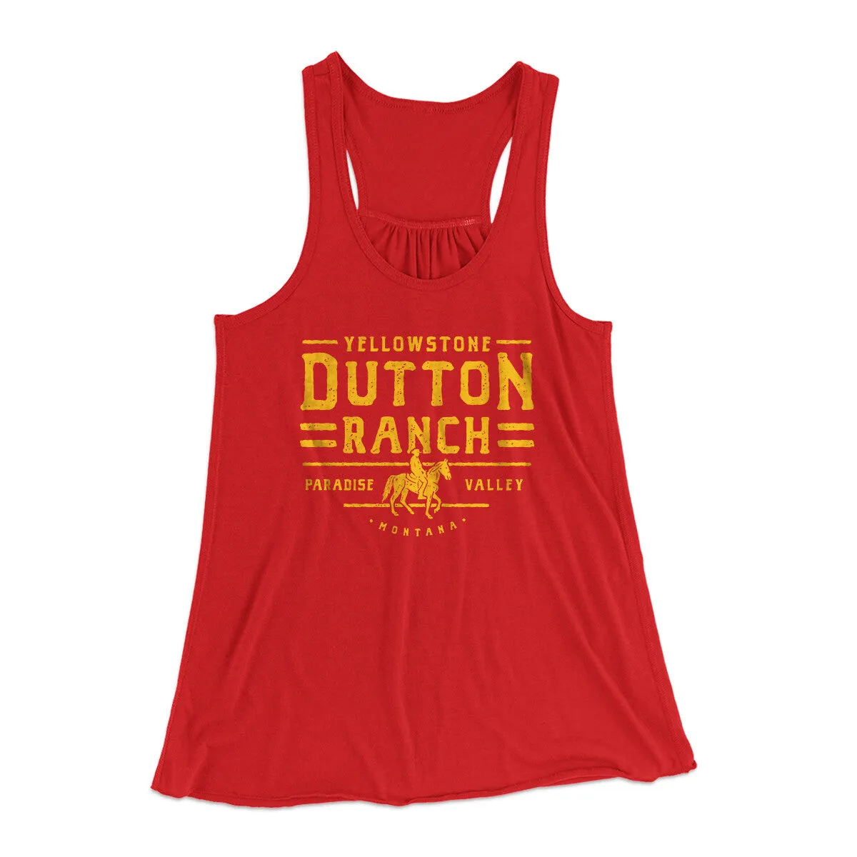 Yellowstone Dutton Ranch Women's Flowey Racerback Tank Top