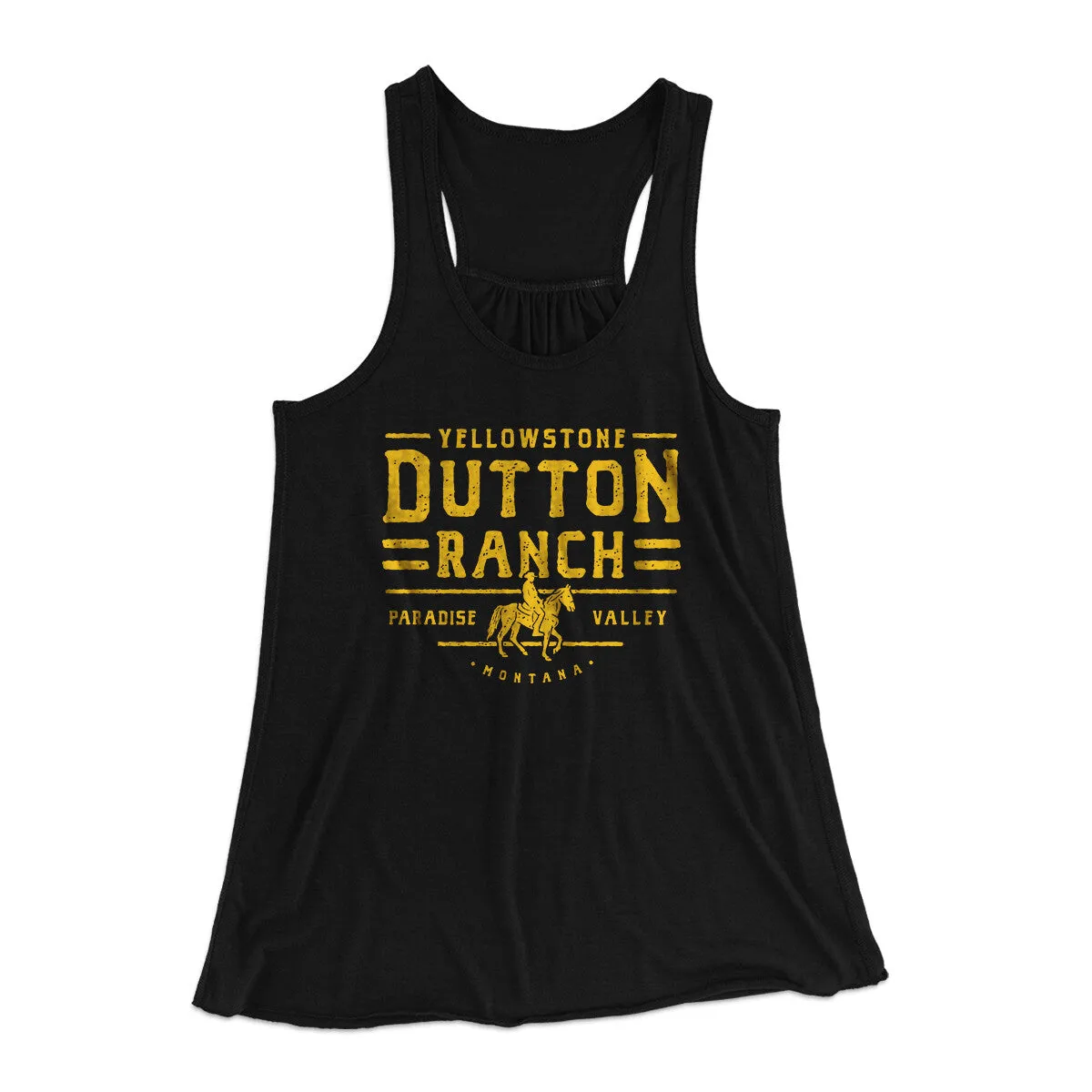 Yellowstone Dutton Ranch Women's Flowey Racerback Tank Top